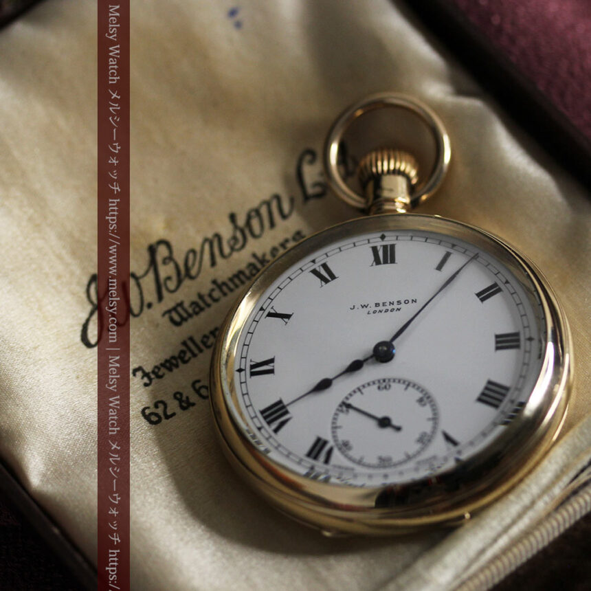 貴重美品 1931 J.W.Benson 9金 ゴールド ベンソン 懐中時計 - その他