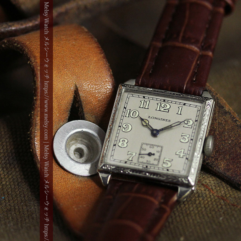 ロンジン 古き良き時代のスクエア型アンティーク腕時計 【1927年製】