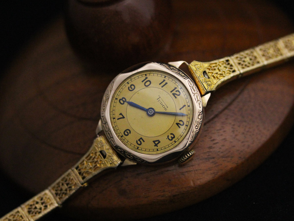 ロレックス・チューダー 9金無垢アンティーク腕時計 【1938年頃】絢爛