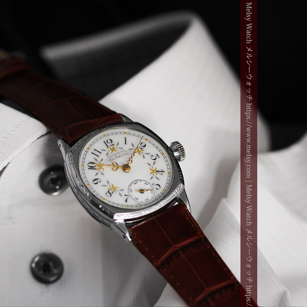 ウォルサムの品の良いアンティーク腕時計 並び輝く三日月 【1900年製】